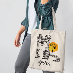 Αστείες Γάτες Ζώδια - Κριός (Τσάντα  Αγοράς) Αστείες Γάτες Ζώδια - Κριός (Τσάντα  Αγοράς)